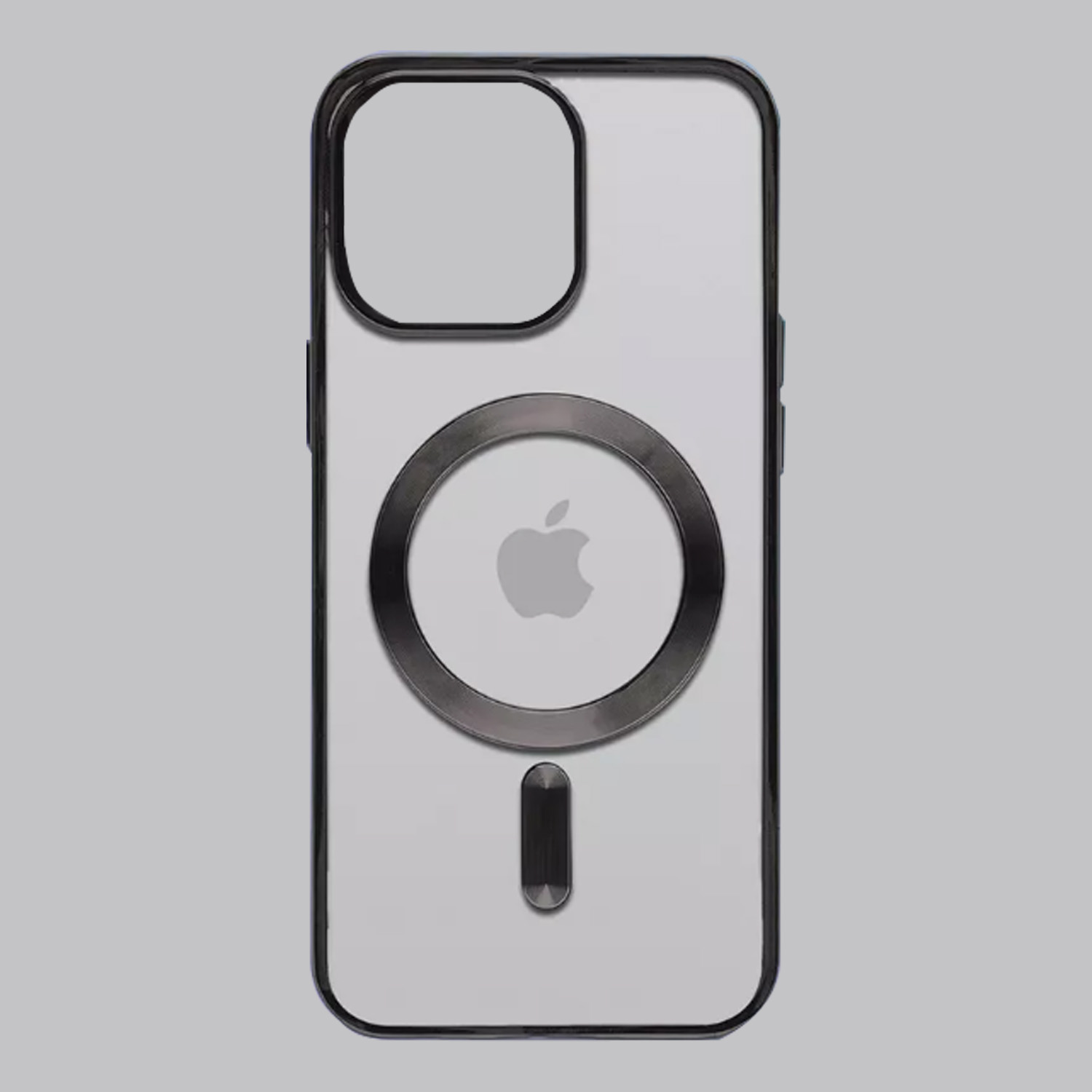 Чехол прозрачный силиконовый для Apple iPhone 14 Pro с MagSafe (черный)