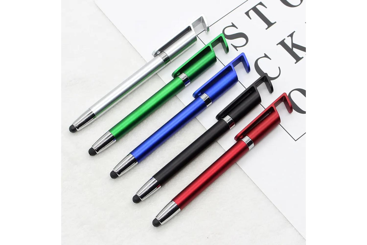 Стилус держатель-подставка ручка 3 в 1 1шт (цвет в ассортименте)