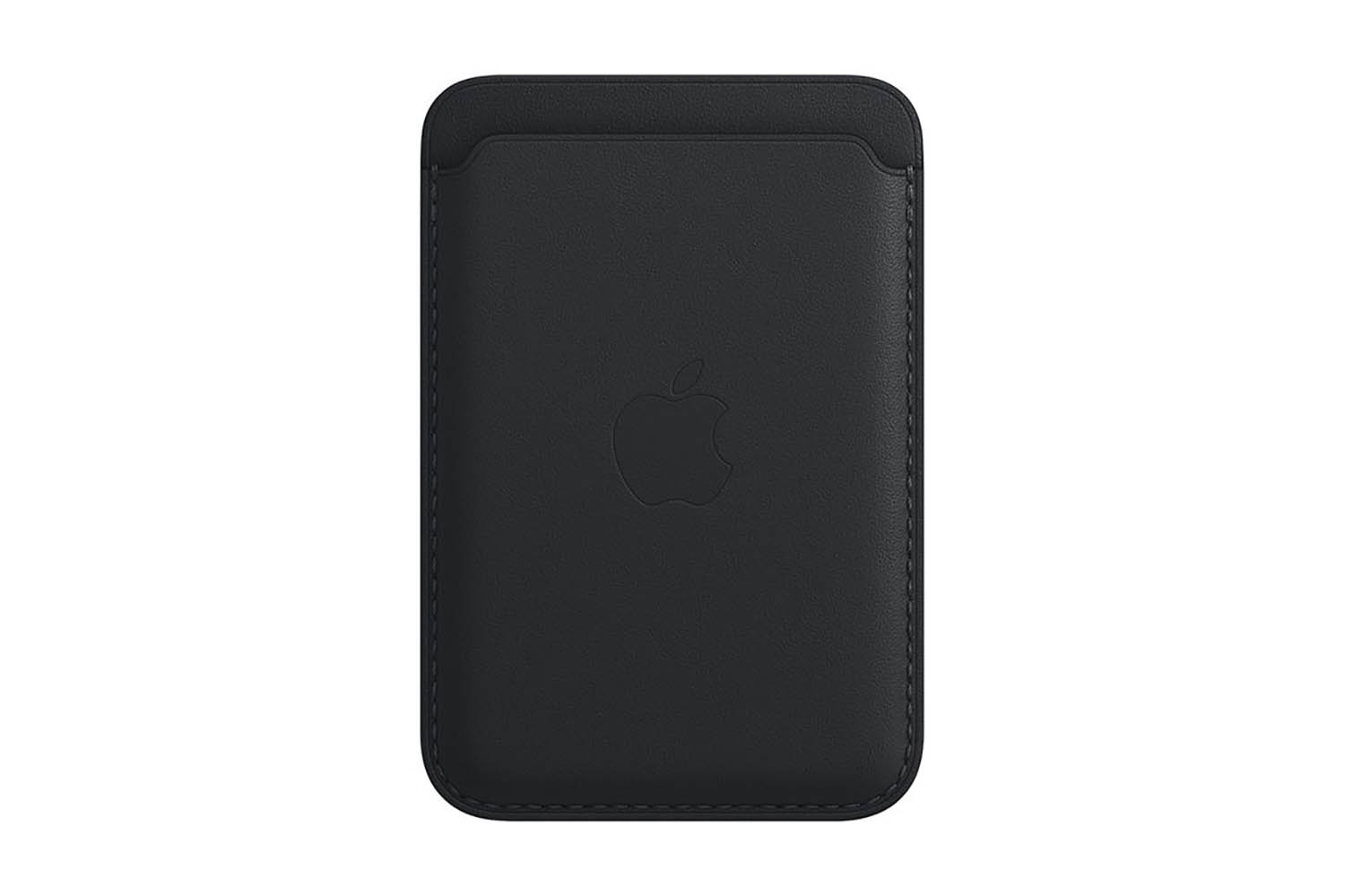 Кожаный Карт Холдер для Apple iPhone c Magsafe Leather Wallet (черный)