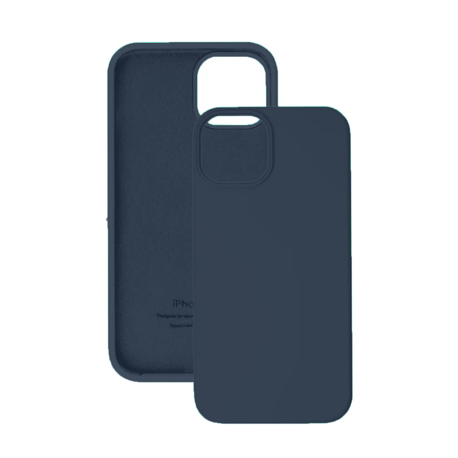Чехол силиконовый для Apple iPhone 15 Pro Max (темно-синий)