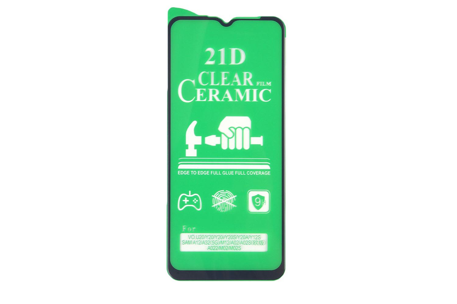 Противоударное стекло/пленка керамичес Ceramic Samsung  A12 2021,A70, Xiaomi Redmi 9A,9C,10A(черный)