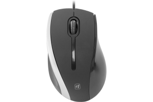 Мышь DEFENDER MM-340, черная/серая, USB, проводная, 3 кнопки, 1000 dpi, кабель 1,3м. Количество кноп