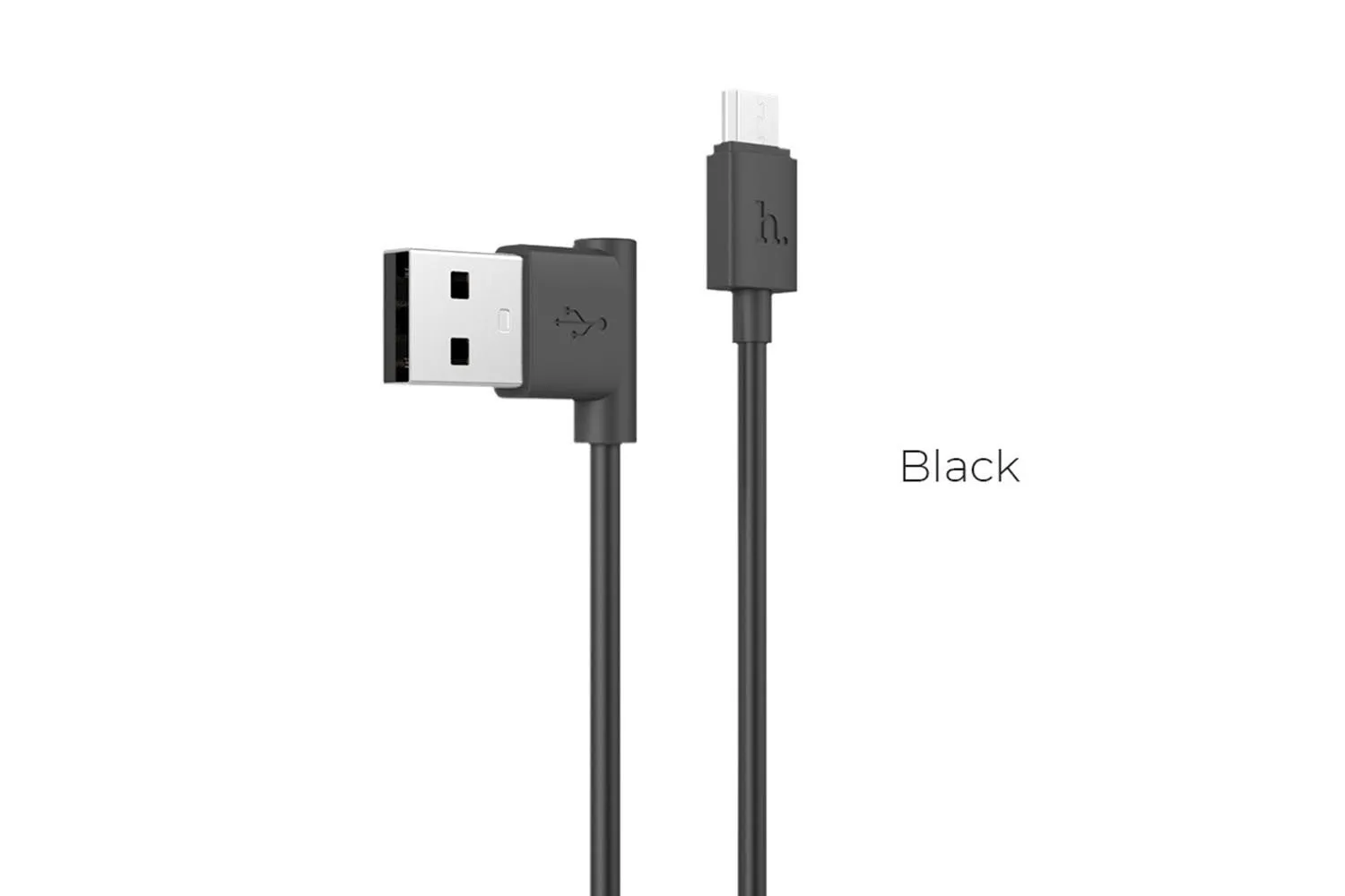 Кабель USB - MicroUSB HOCO UPM10 L shape, 1.2м (черный)