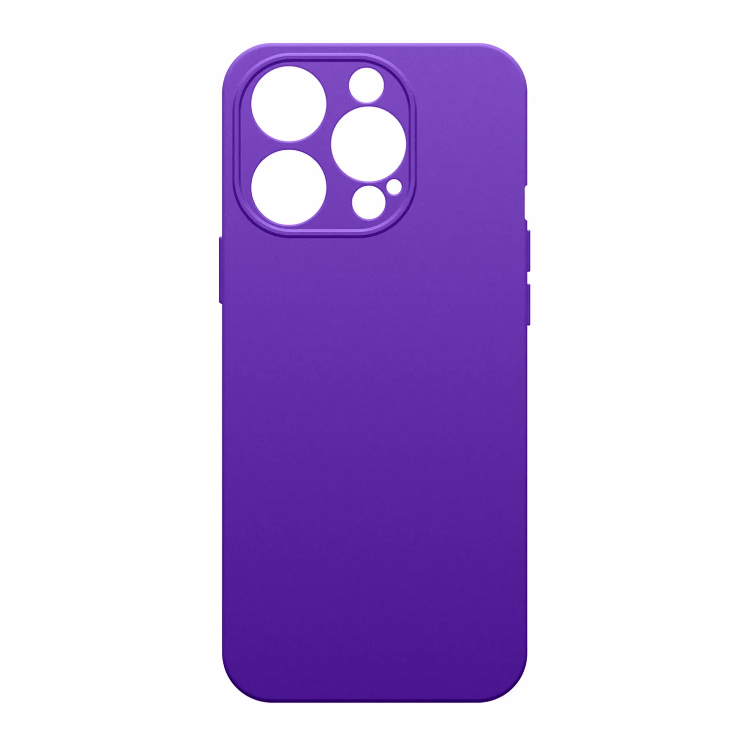Чехол силиконовый с защитой камеры для Apple iPhone 15 Pro (фиолетовый)