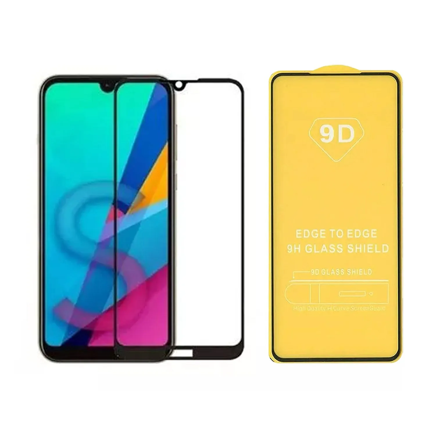 Противоударное стекло LEIWEI для дисплея Huawei Y5 2019, Honor 8S 9D тех.упаковка (черный)