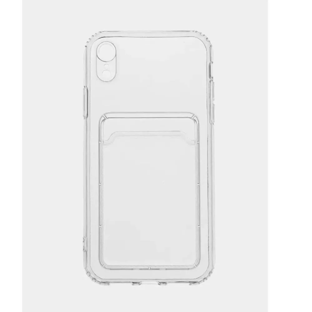 Силиконовый чехол с кармашком под карточку ANTI-SHOCK (с усиленными углами) Apple iPhone Xr