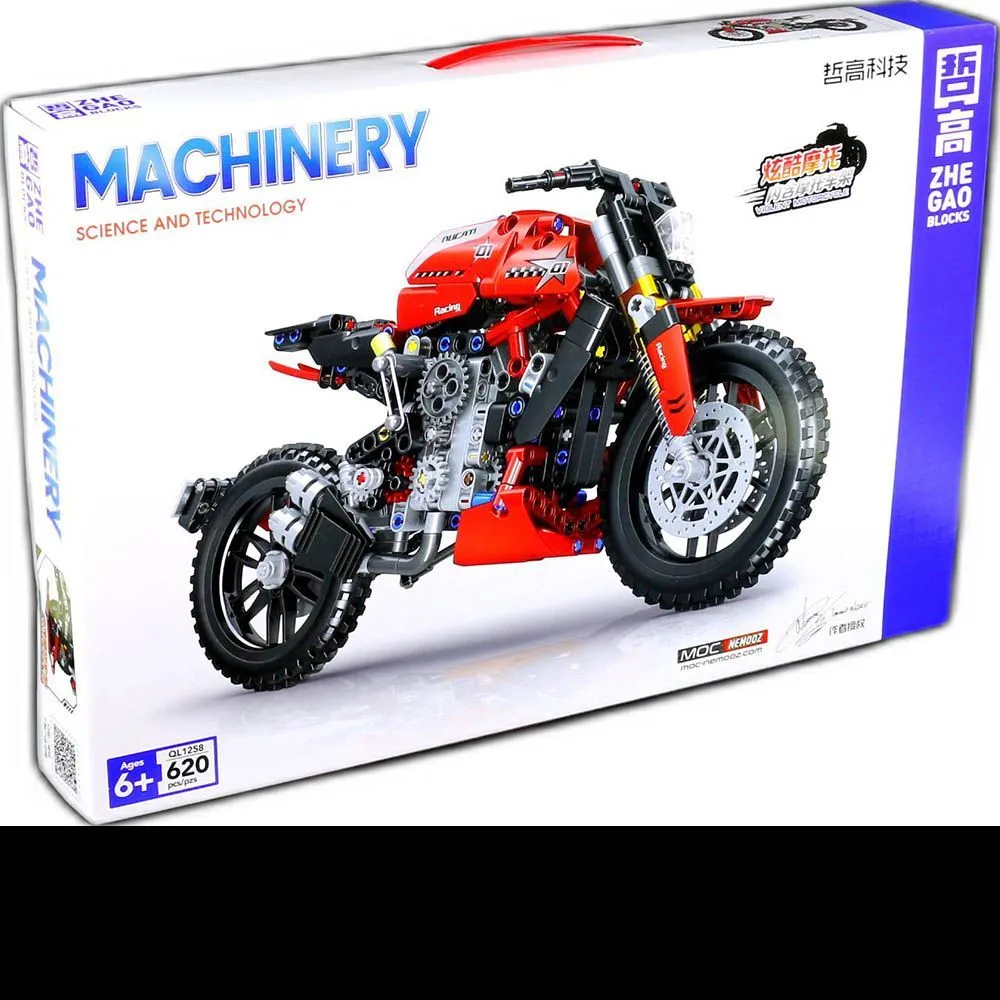 Конструктор Machinery мотоцикл QL1258 (красный)