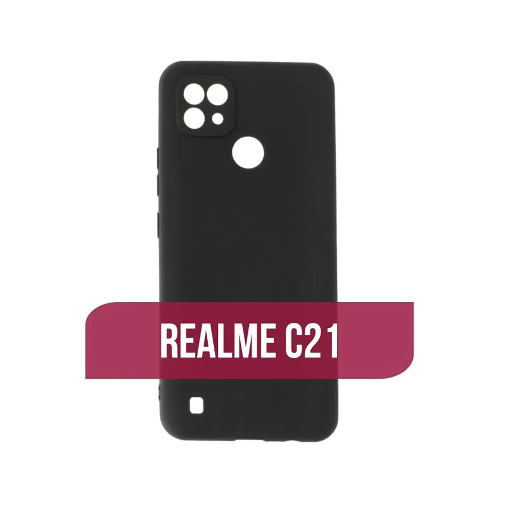 Силиконовый чехол FASHION CASE Realme C21 (черный)