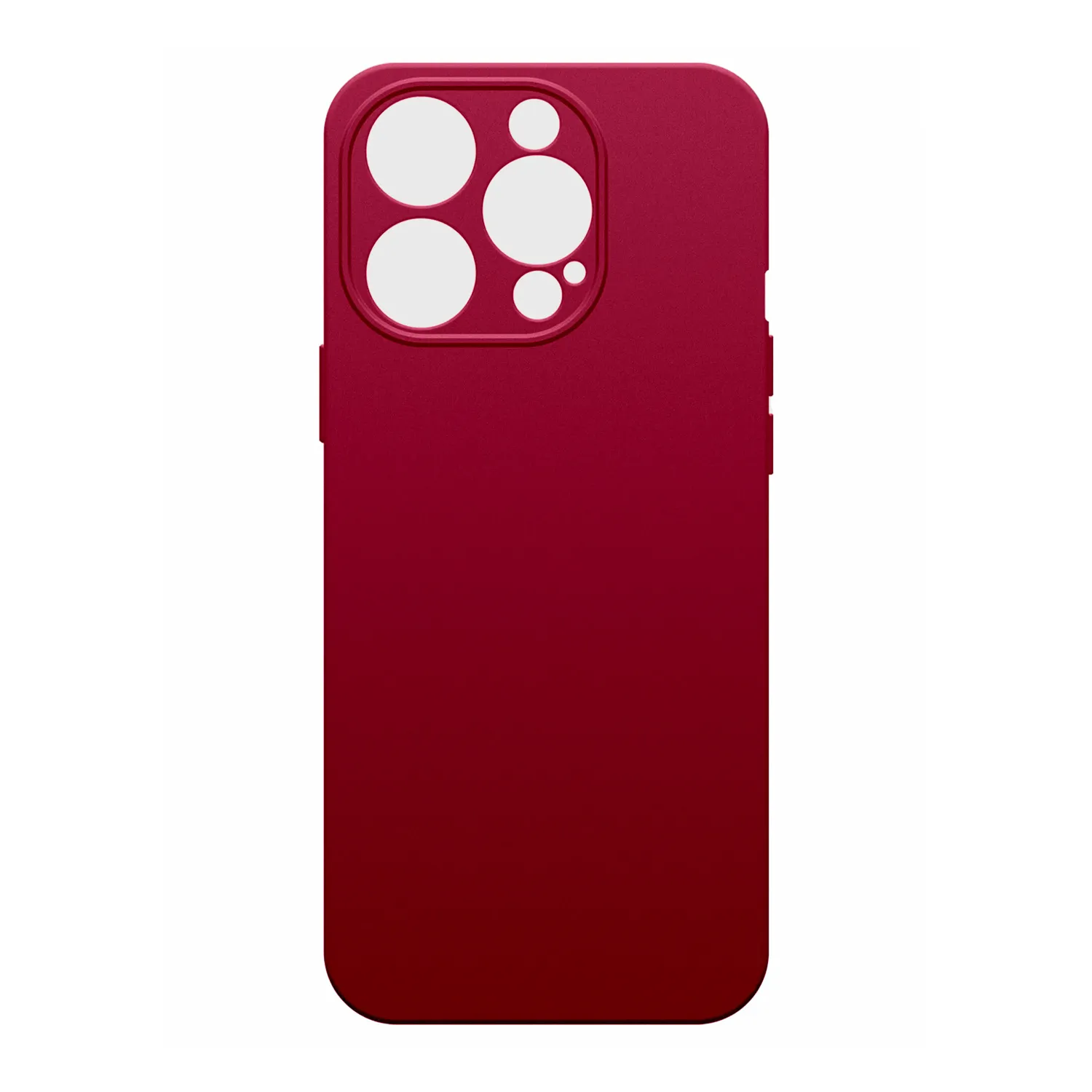 Чехол силиконовый с защитой камеры для Apple iPhone 15 Pro (бордовый)