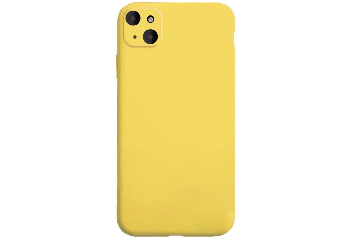 Чехол силиконовый с защитой камеры для Apple iPhone 13, iPhone 14 (желтый)