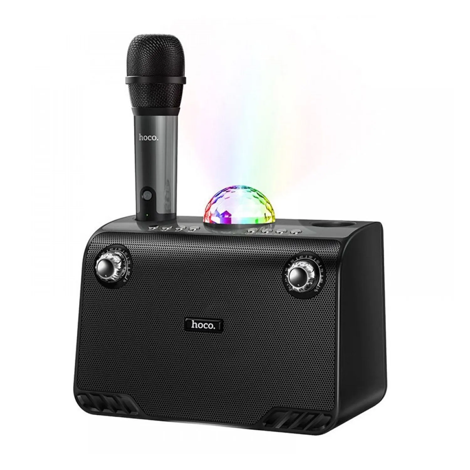 Портативная караоке система Hoco BS41 (Bluetooth, TF, USB, AUX, 1 микрофон) (черный)