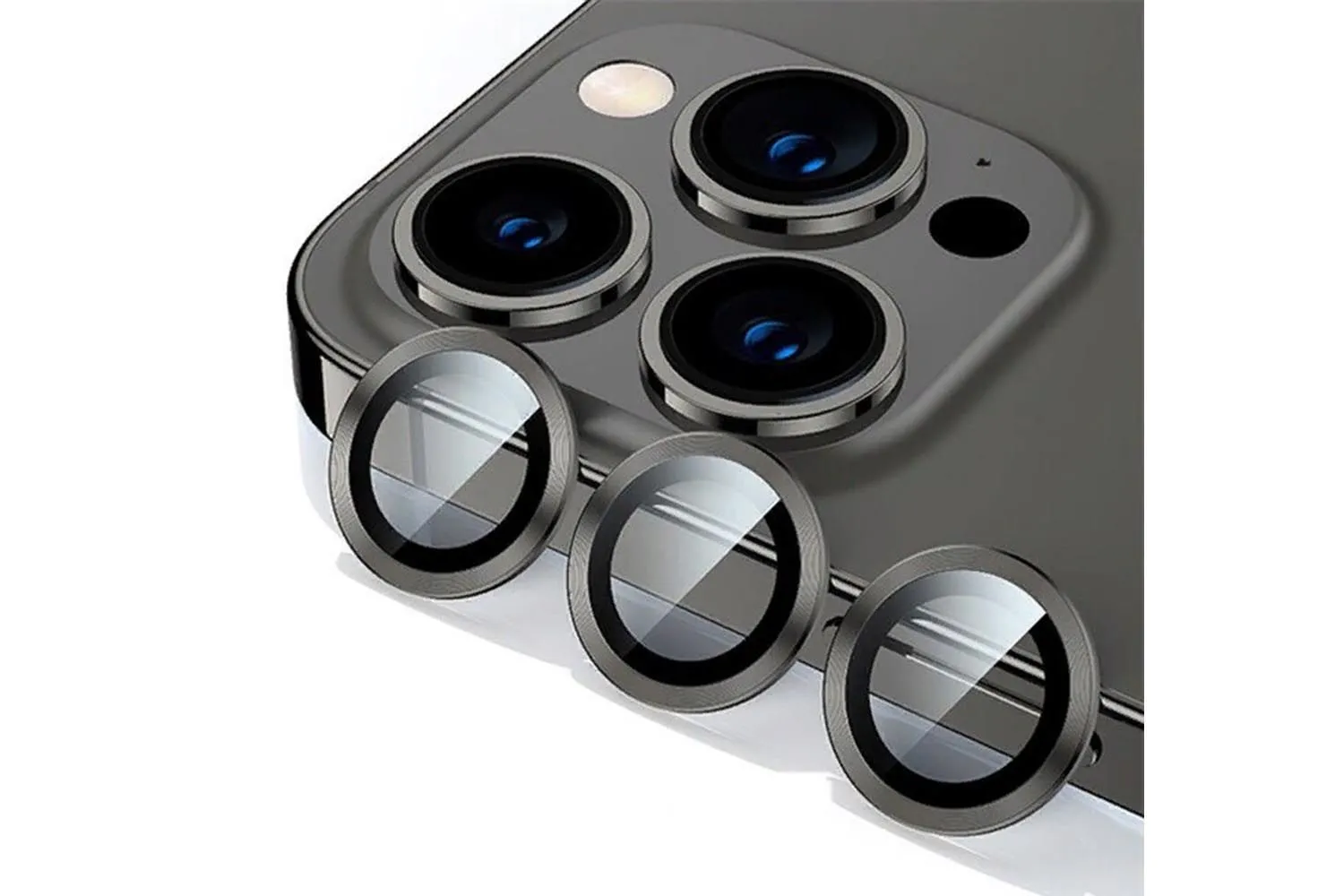 Защитные линзы для камеры Apple iPhone 12 Pro Max (графит)