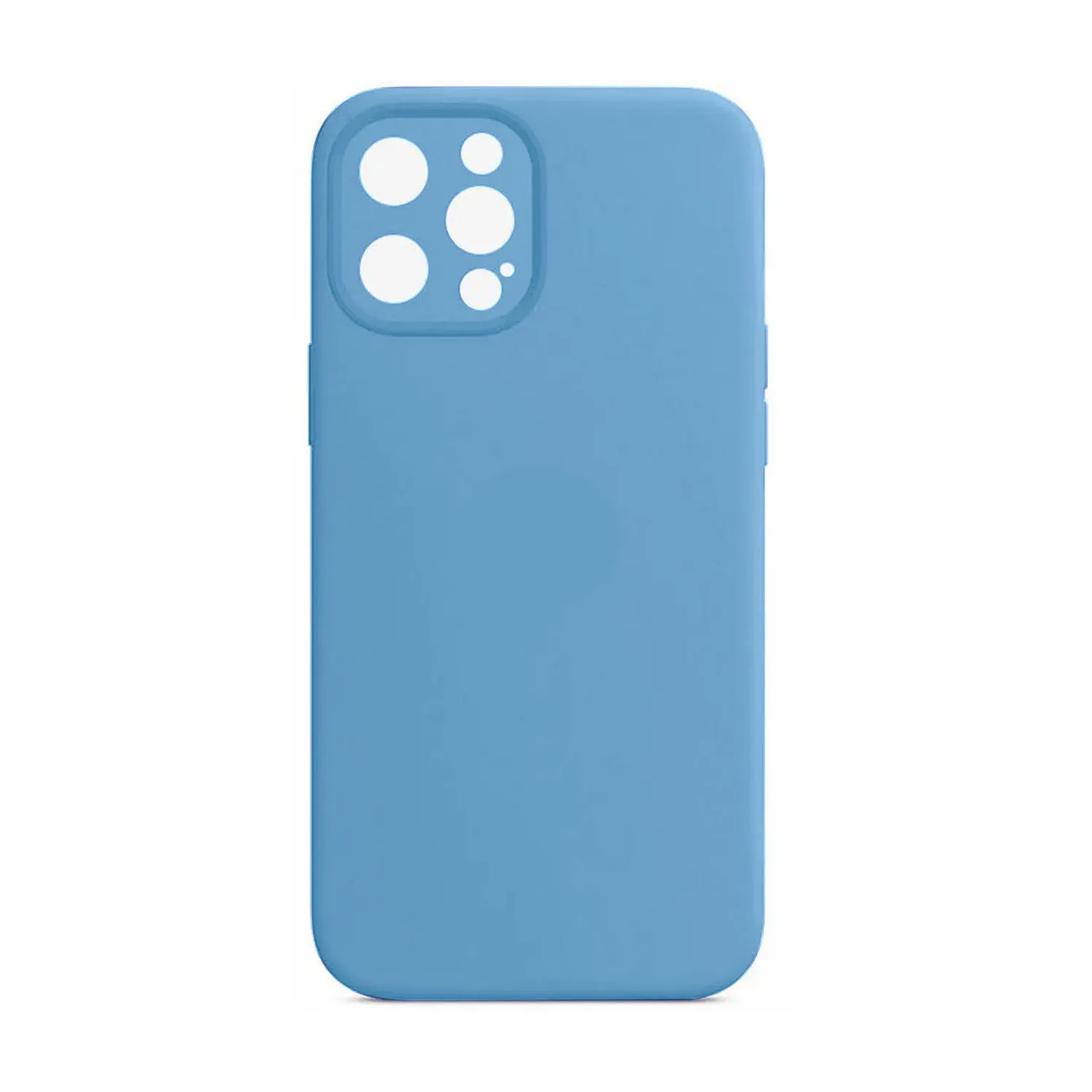 Чехол силиконовый с защитой камеры для Apple iPhone 15 Pro Max (голубой)