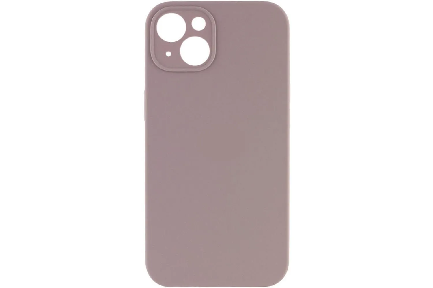 Чехол силиконовый с защитой камеры для Apple iPhone 13, iPhone 14 (серый песок)
