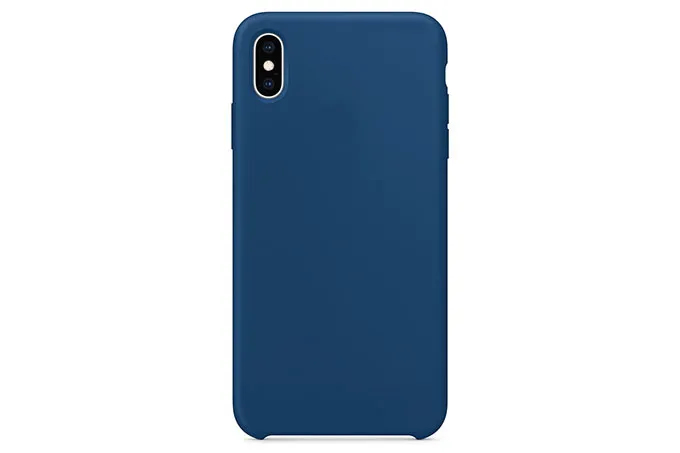 Кожаный чехол для Apple iPhone Xs Max (синий)