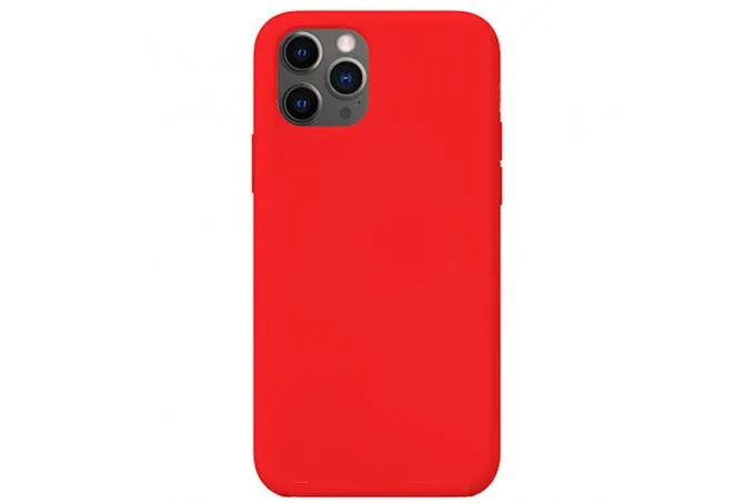 Чехол силиконовый для Apple iPhone 12, 12 Pro (красный)