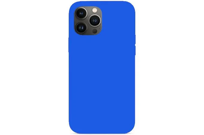 Чехол силиконовый для Apple iPhone 13 Pro Max (насыщеный - синий)