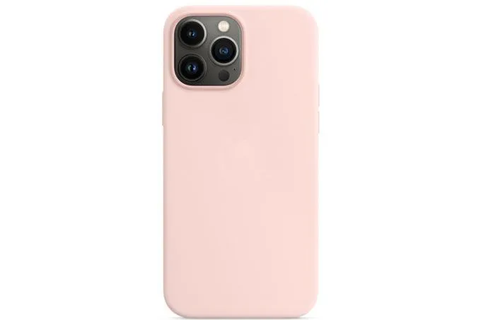 Чехол силиконовый для Apple iPhone 13 Pro Max (пудровый)