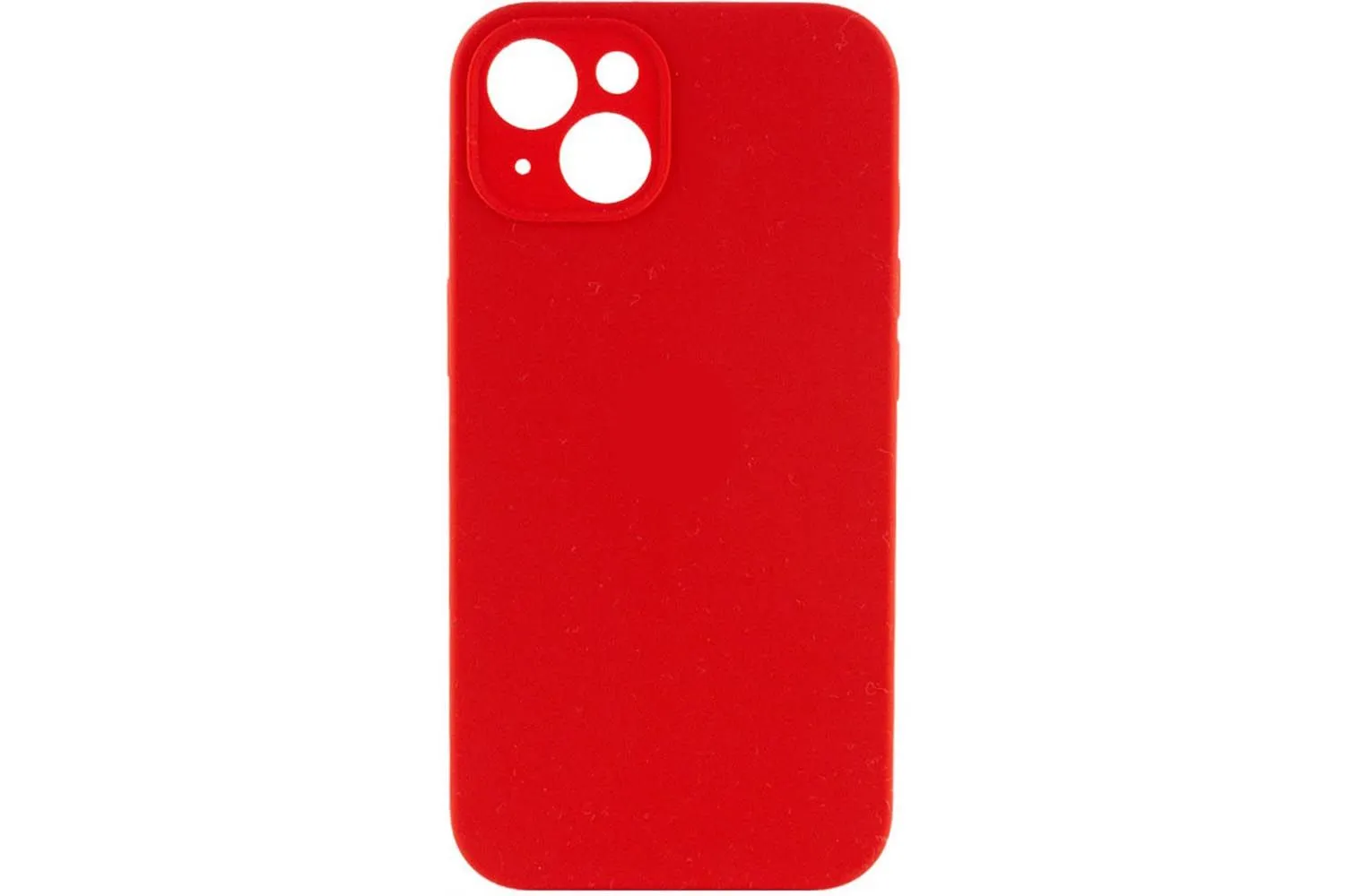 Чехол силиконовый с защитой камеры для Apple iPhone 14, iPhone 13 (красный)