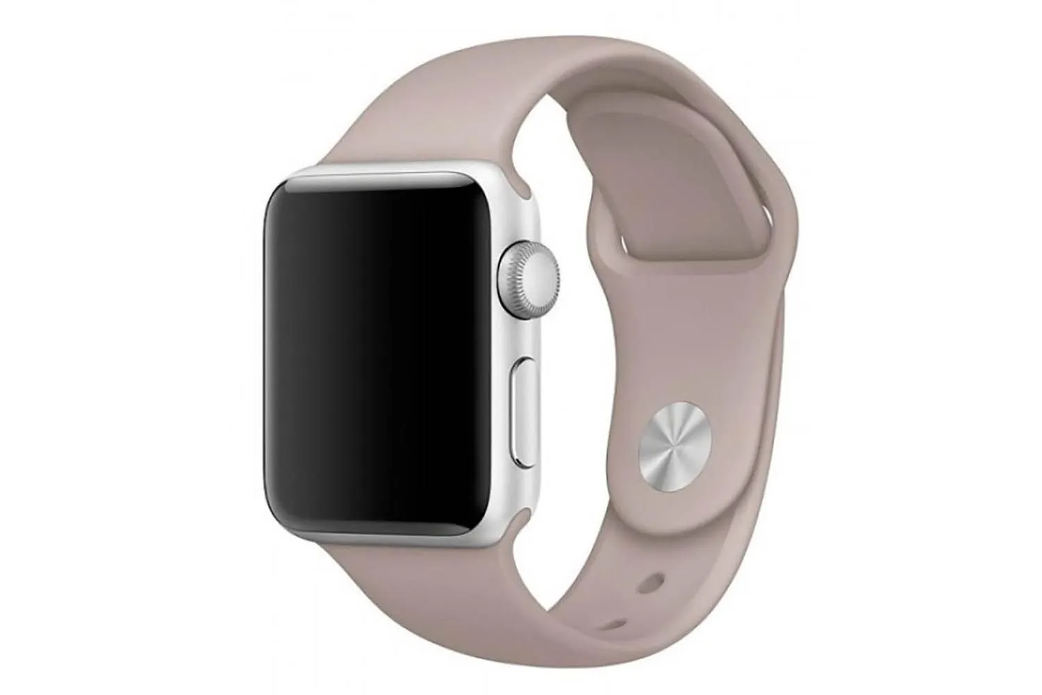 Ремешок силиконовый Apple Watch 42mm, 44mm, 45mm, MS (серый песок)