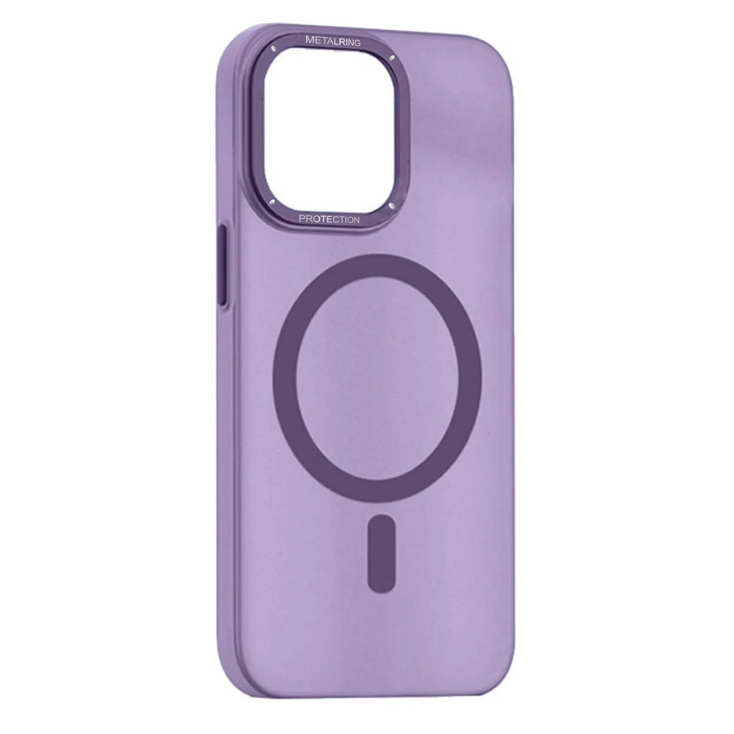 Матовый чехол Apple iPhone 12 Pro Max с металлической окантовкой с MagSafe (фиолетовый)