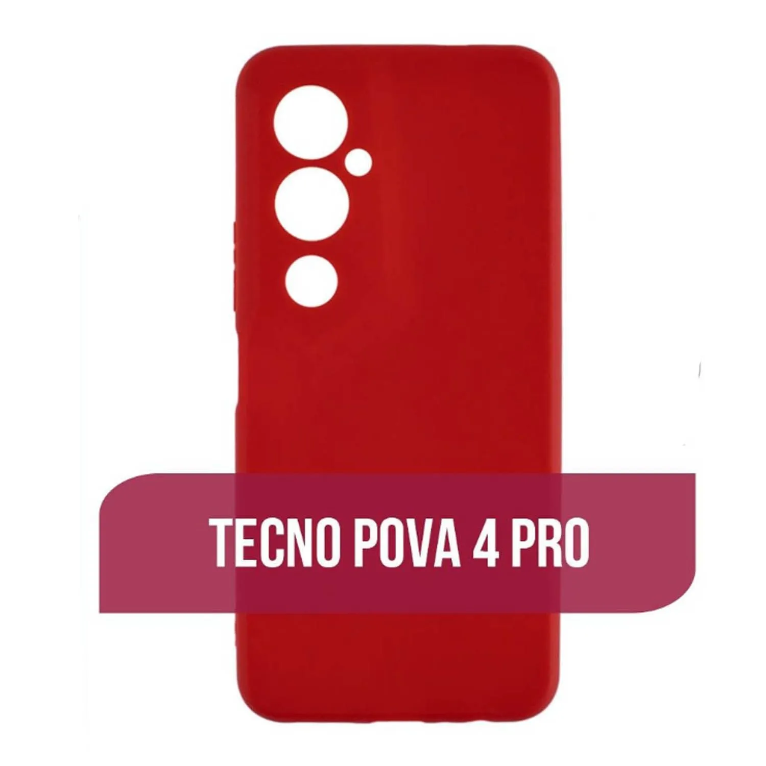 Силиконовый чехол FASHION CASE Tecno POVA 4 Pro (красный)