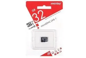 Карта памяти MicroSD 32GB SmartBuy Class 10 UHS-I без адаптера