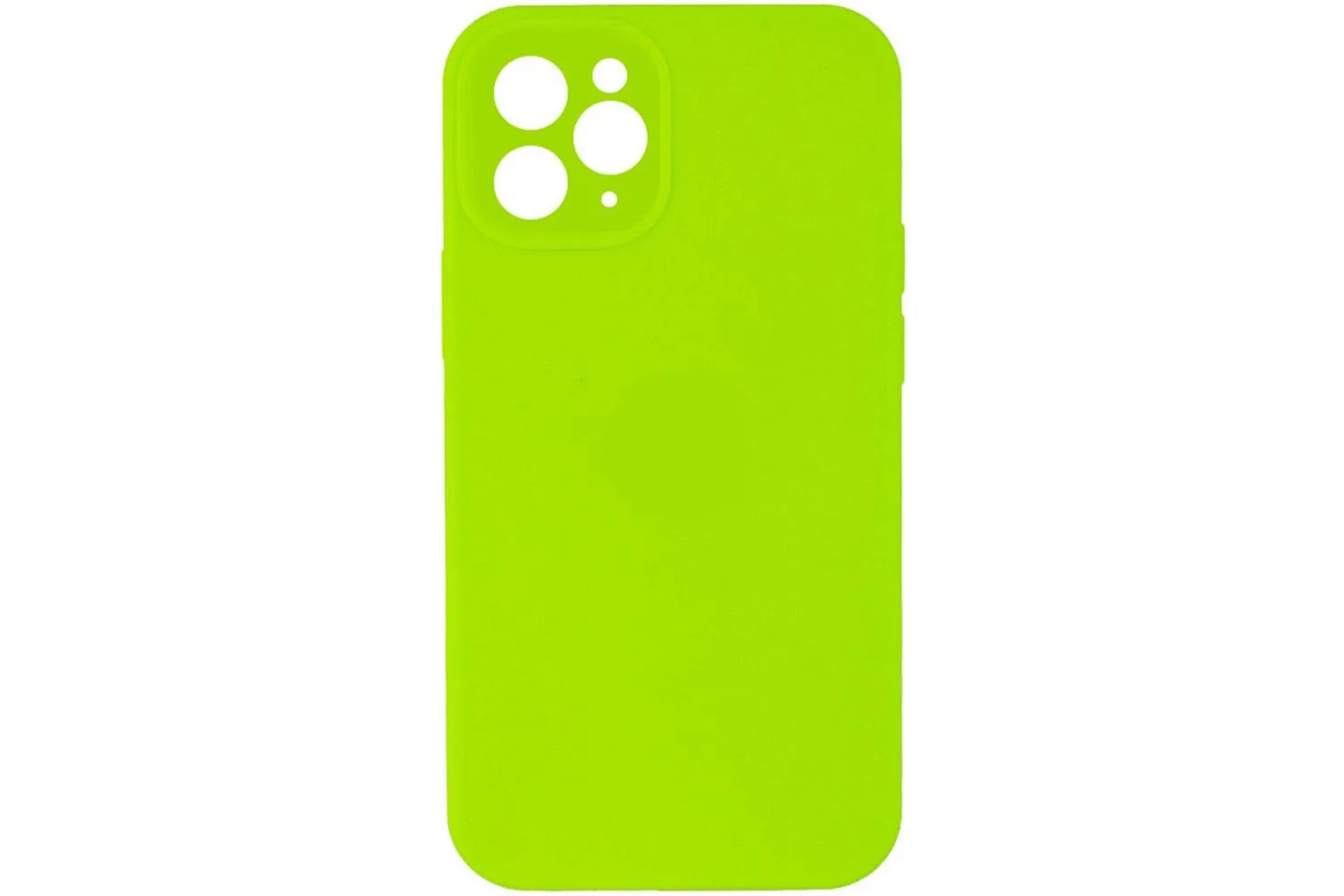 Чехол силиконовый с защитой камеры для Apple iPhone 12 Pro Max (ярко - зеленый)