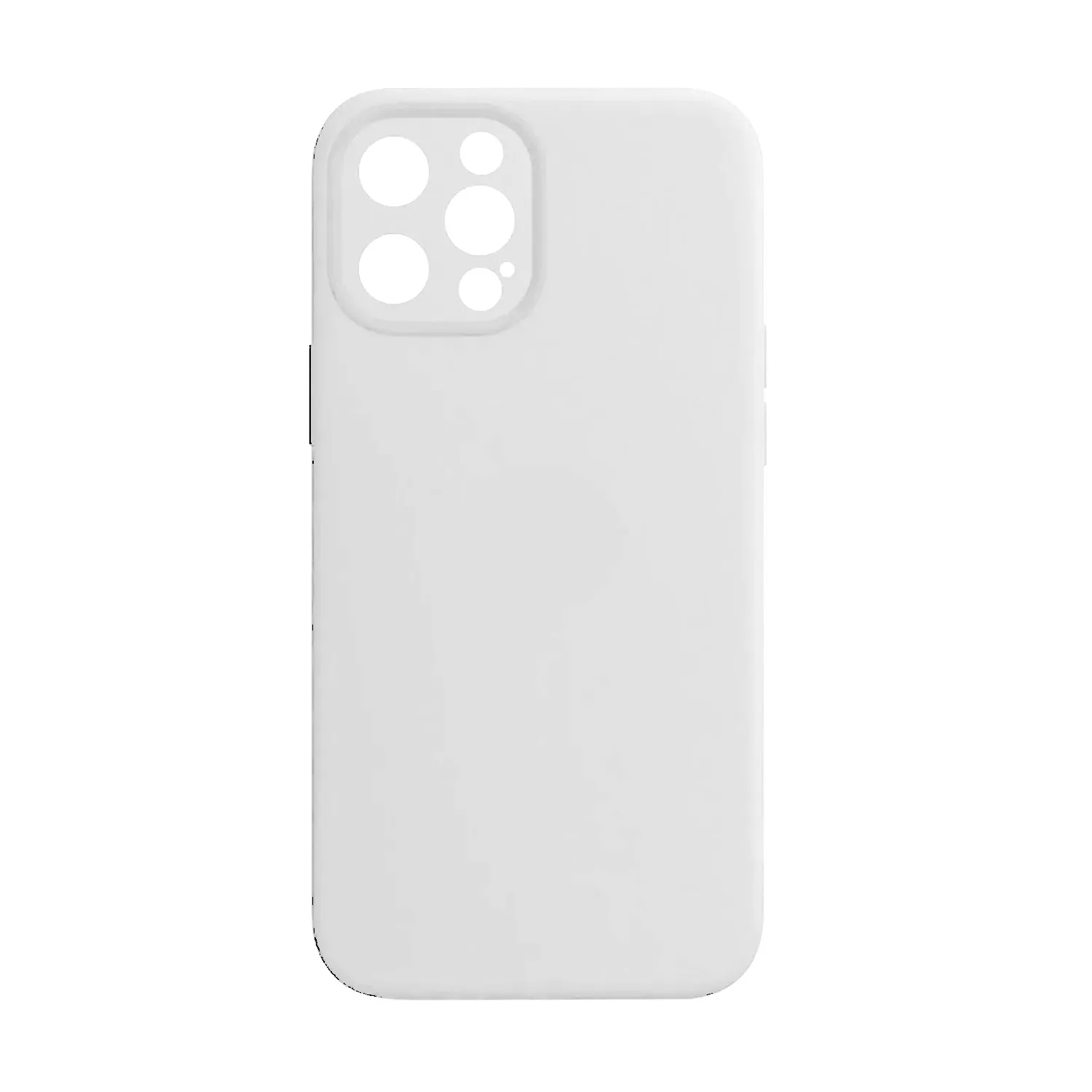 Чехол силиконовый с защитой камеры для Apple iPhone 15 Pro Max (белый)