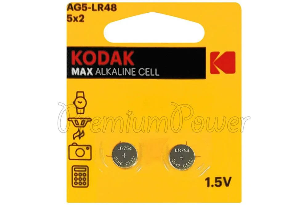 Элемент питания Kodak AG5 AG05 (393) LR754, LR48 (цена за один элемент)
