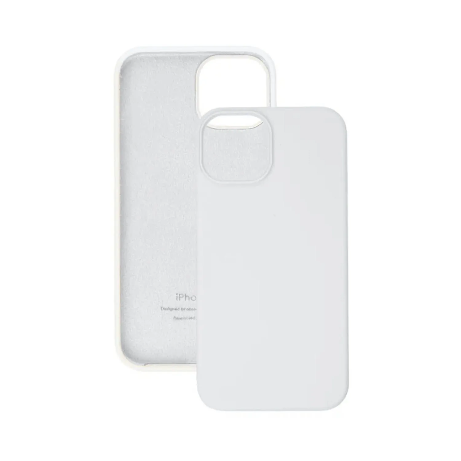 Чехол силиконовый для Apple iPhone 15 (белый)