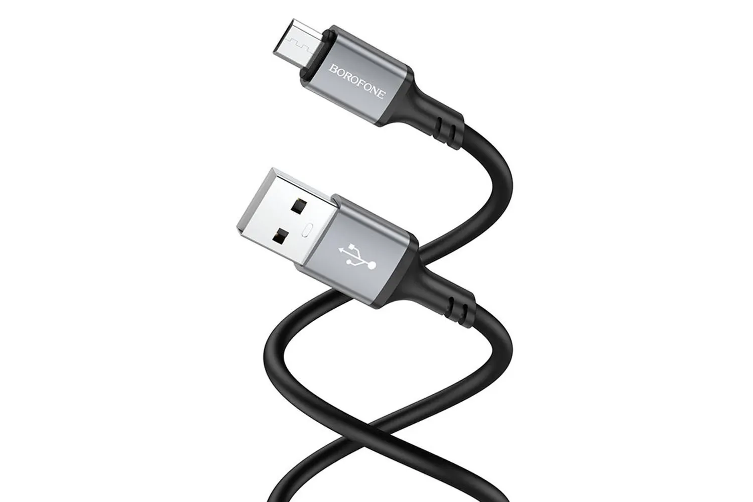Кабель USB - Micro BOROFONE BX83 Famous silicone, 1м (черный)