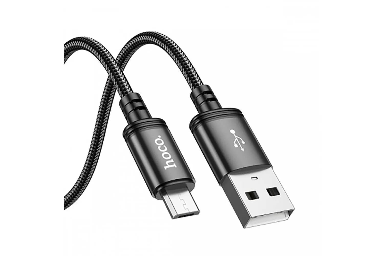 Кабель тканевый USB - MicroUSB HOCO X91 3.0м 2.4А (черный)