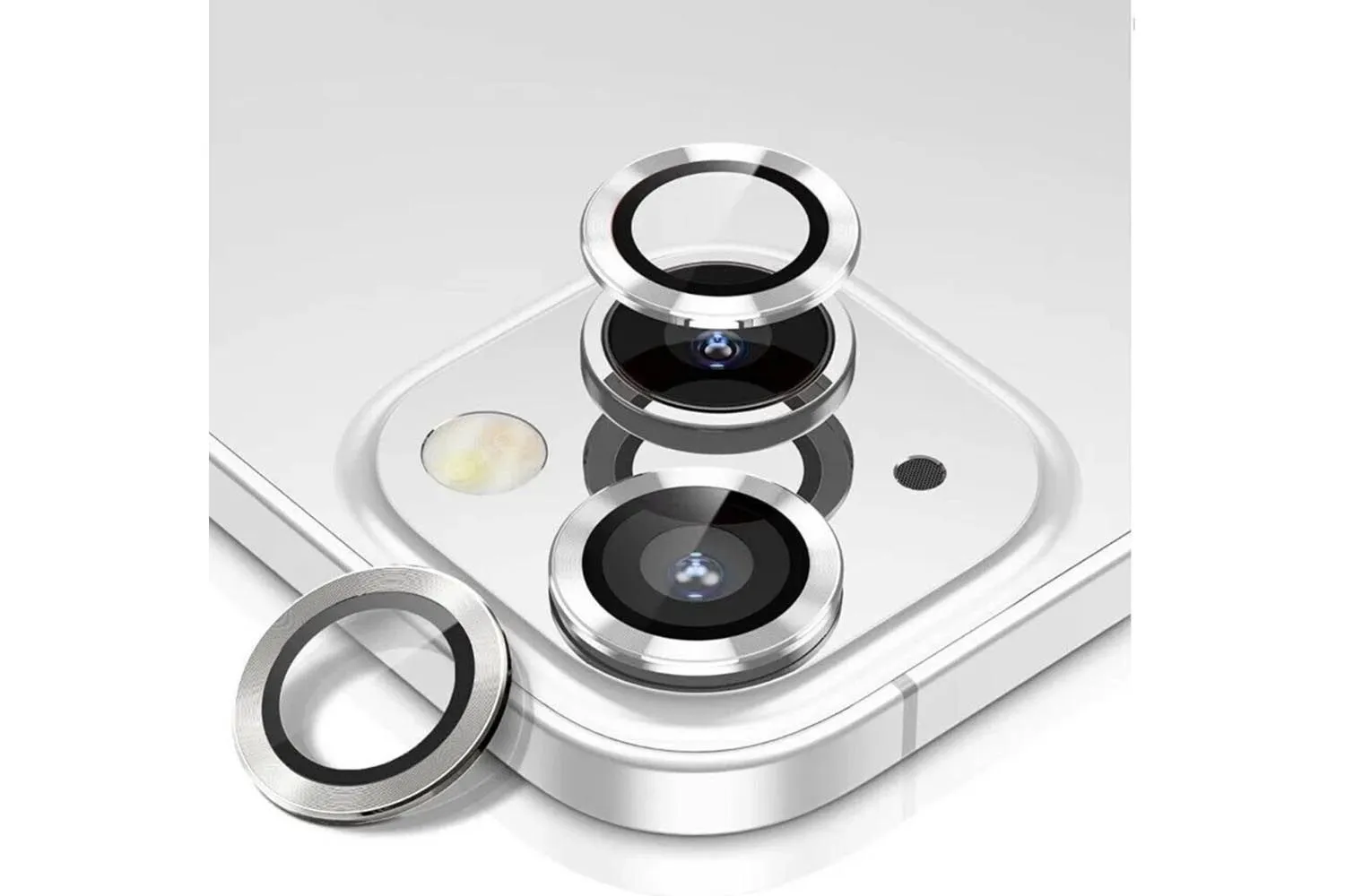 Защитные линзы для камеры Apple iPhone 13, 13 mini (серебро)