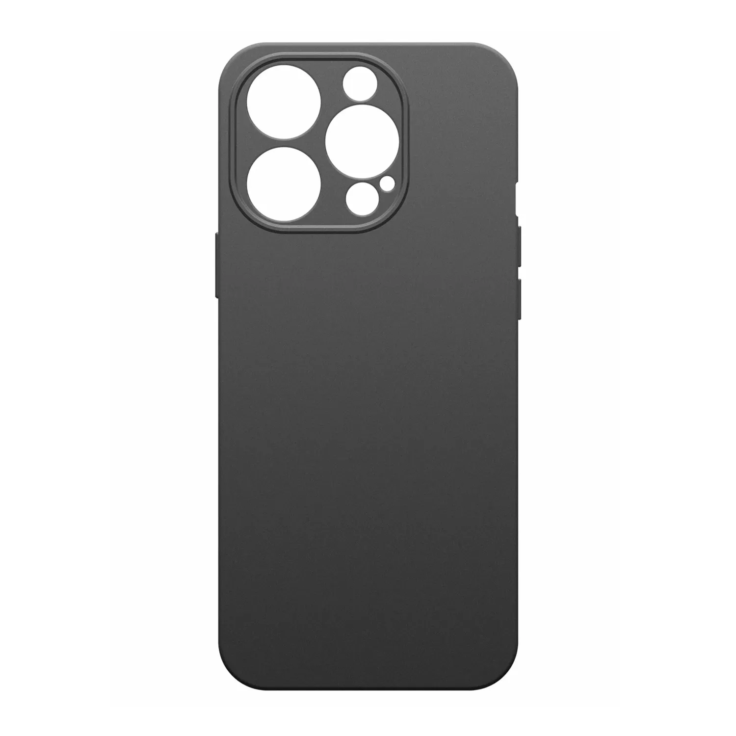Чехол силиконовый с защитой камеры для Apple iPhone 15 Pro (графит)