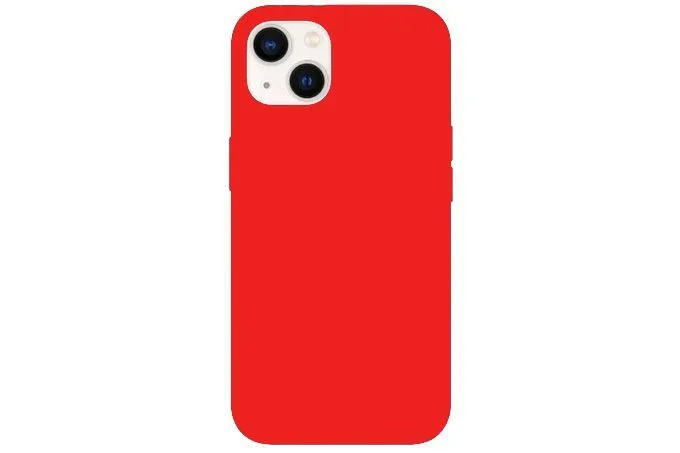 Чехол силиконовый для Apple iPhone 13, iPhone 14 (красный)