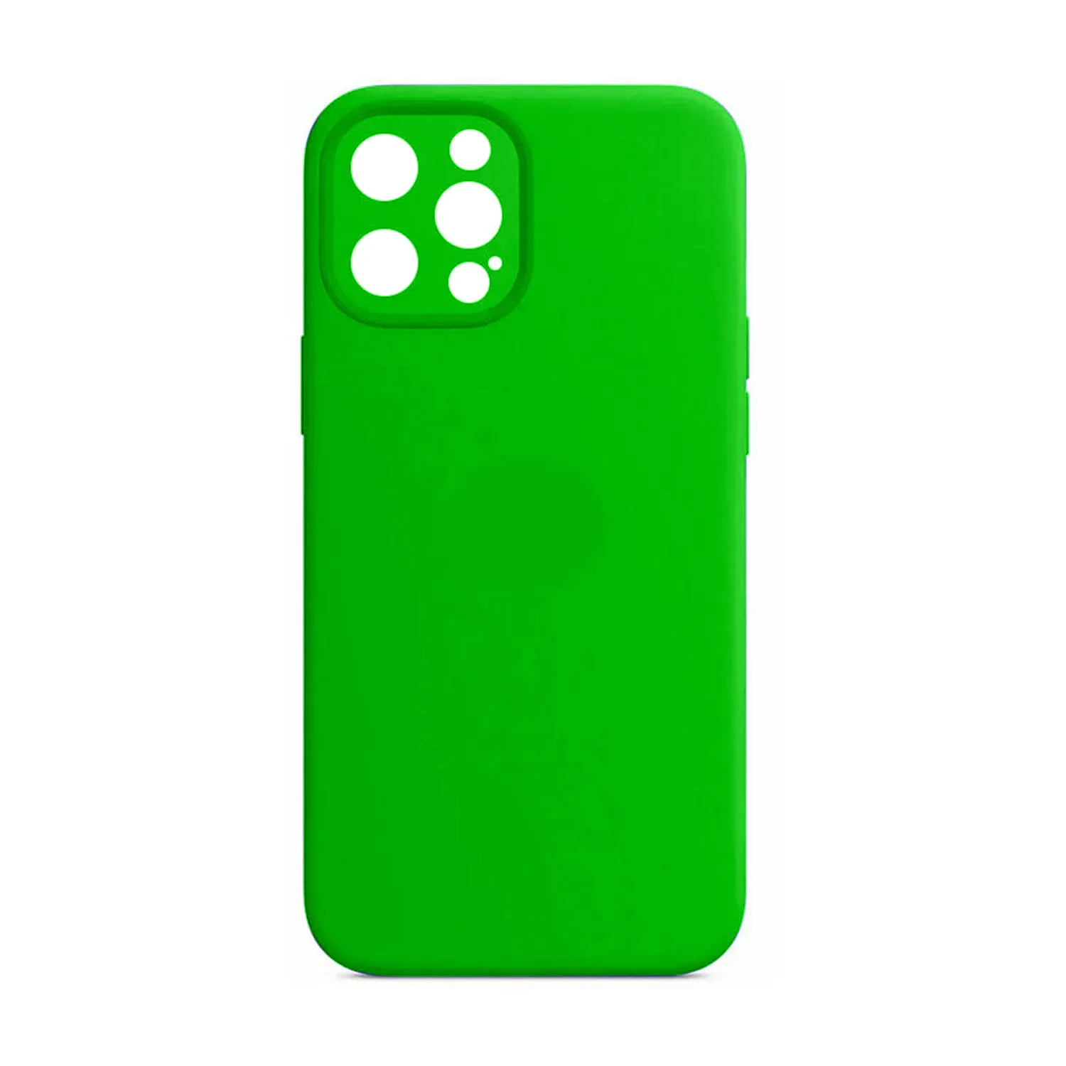 Чехол силиконовый с защитой камеры для Apple iPhone 15 Pro Max (ярко - зеленый)