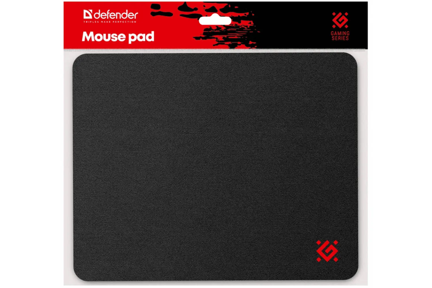 Игровой коврик DEFENDER (черный) 250x200x3 мм, ткань+резина (1/100)