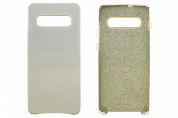 Чехол силиконовый для Samsung Galaxy S10 Plus SM-G975F (белый)