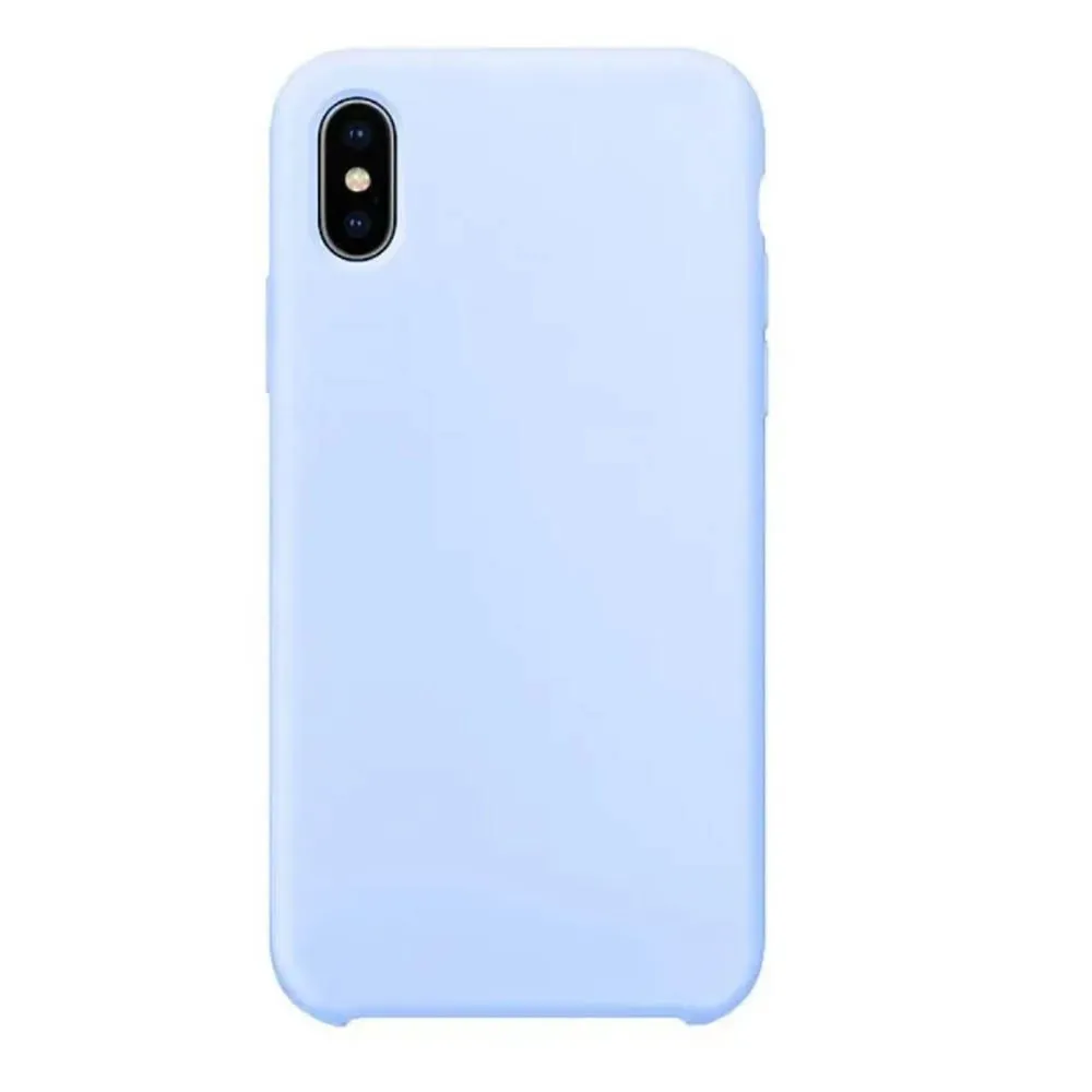 Чехол силиконовый для Apple iPhone X, Apple iPhone Xs (голубой)