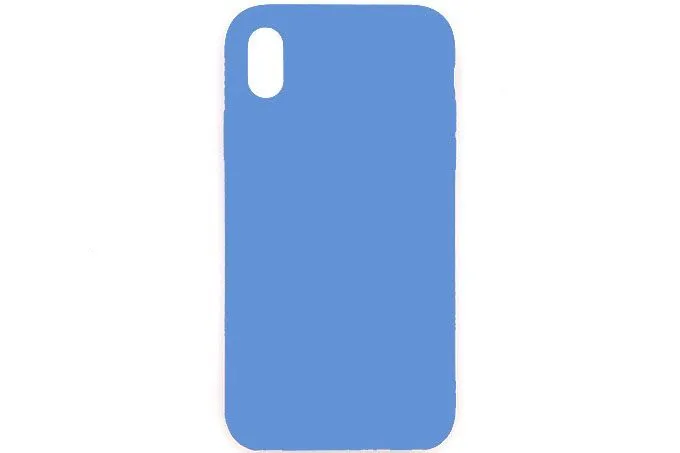 Чехол силиконовый для Apple iPhone Xr (небесно-голубой)