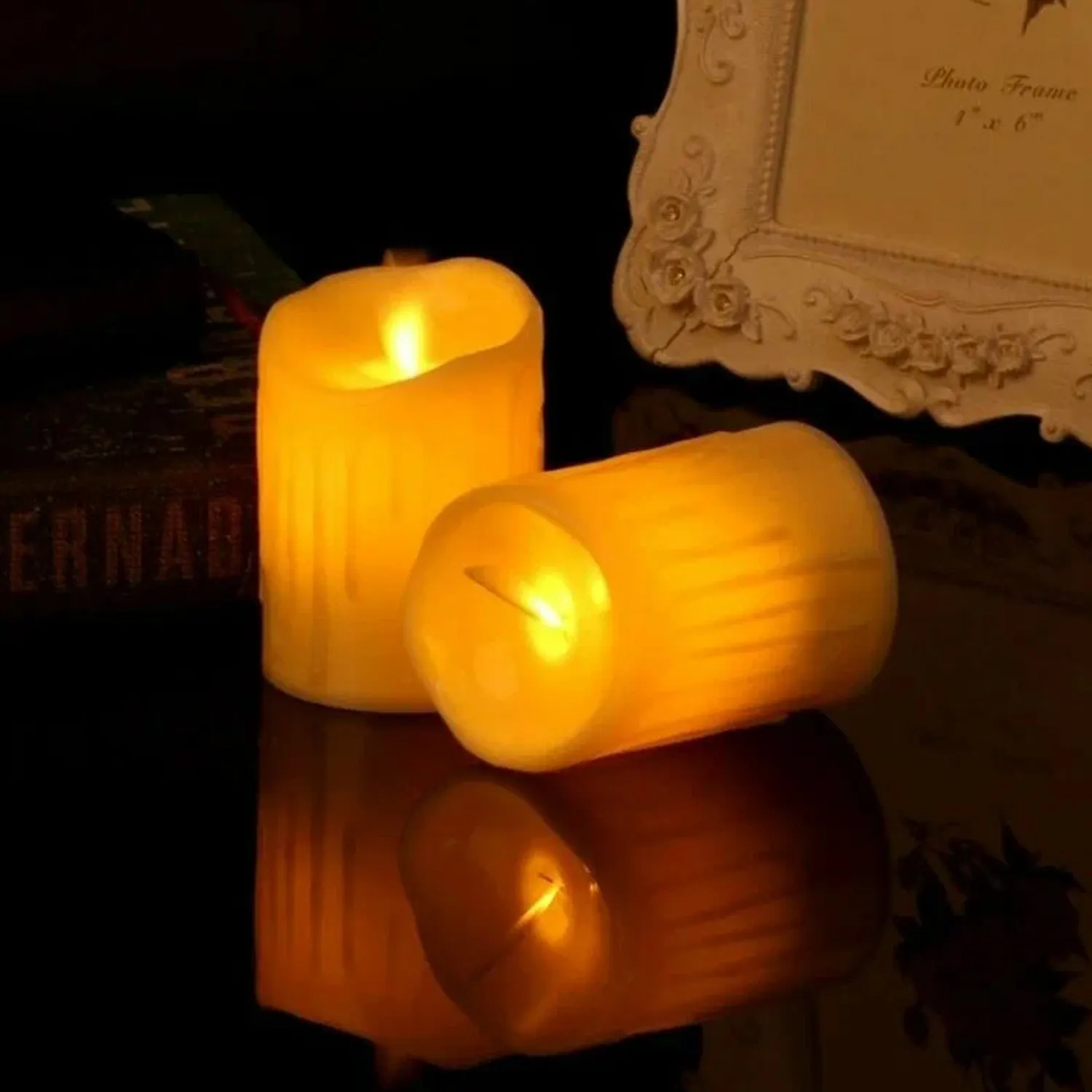 Светодиодная свеча с иммитацией живого огня 8см