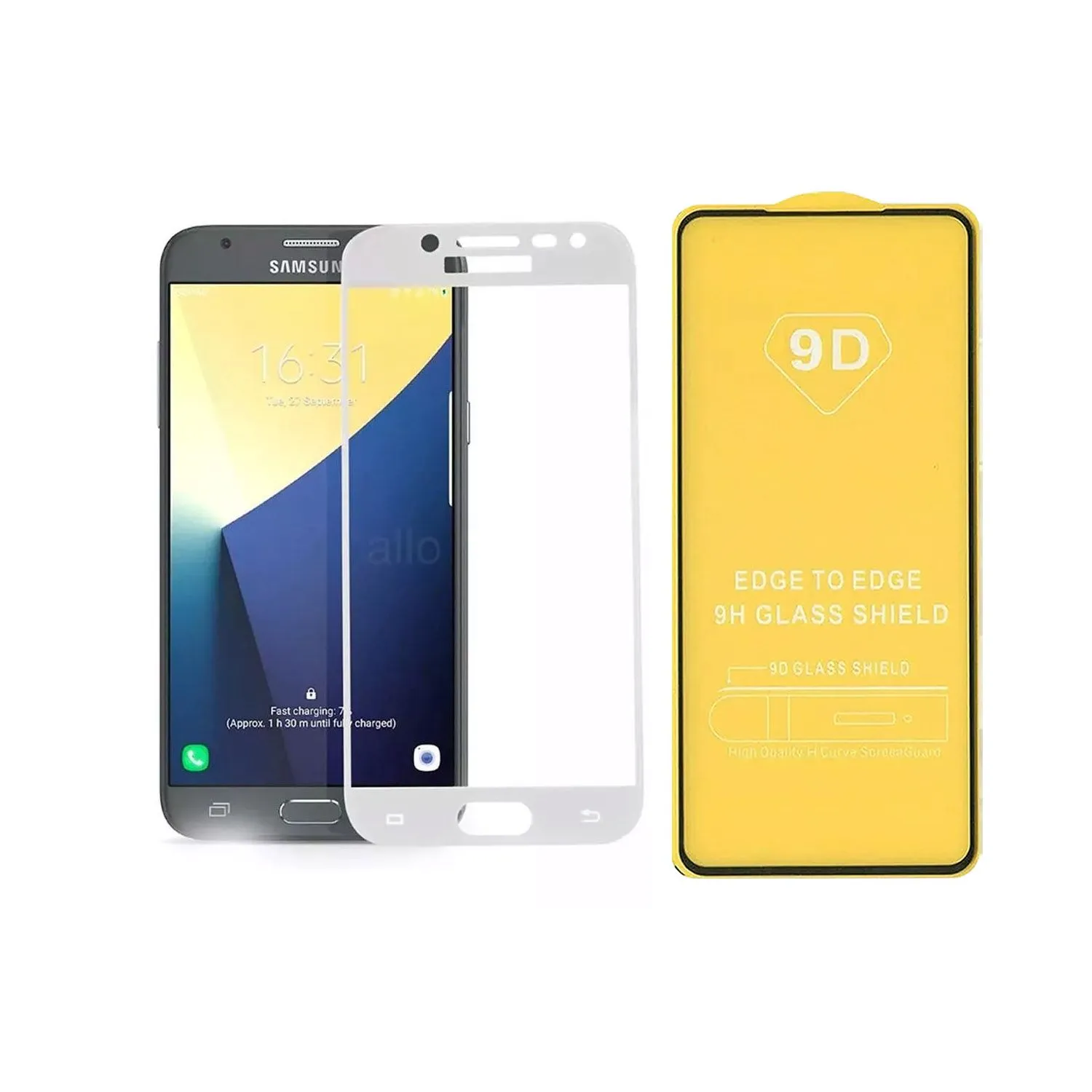 Противоударное стекло LEIWEI для дисплея Samsung Galaxy J5 2017 SM-J530F 9D тех.упаковка (белый)