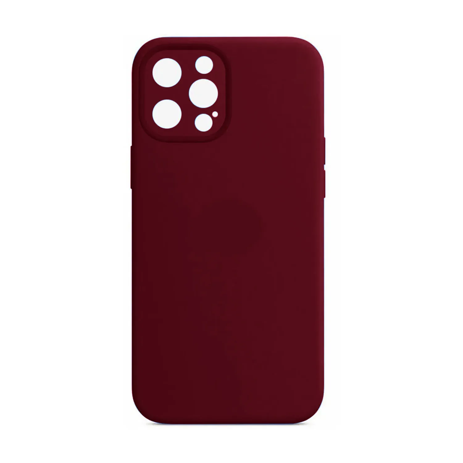 Чехол силиконовый с защитой камеры для Apple iPhone 15 Pro Max (бордовый)