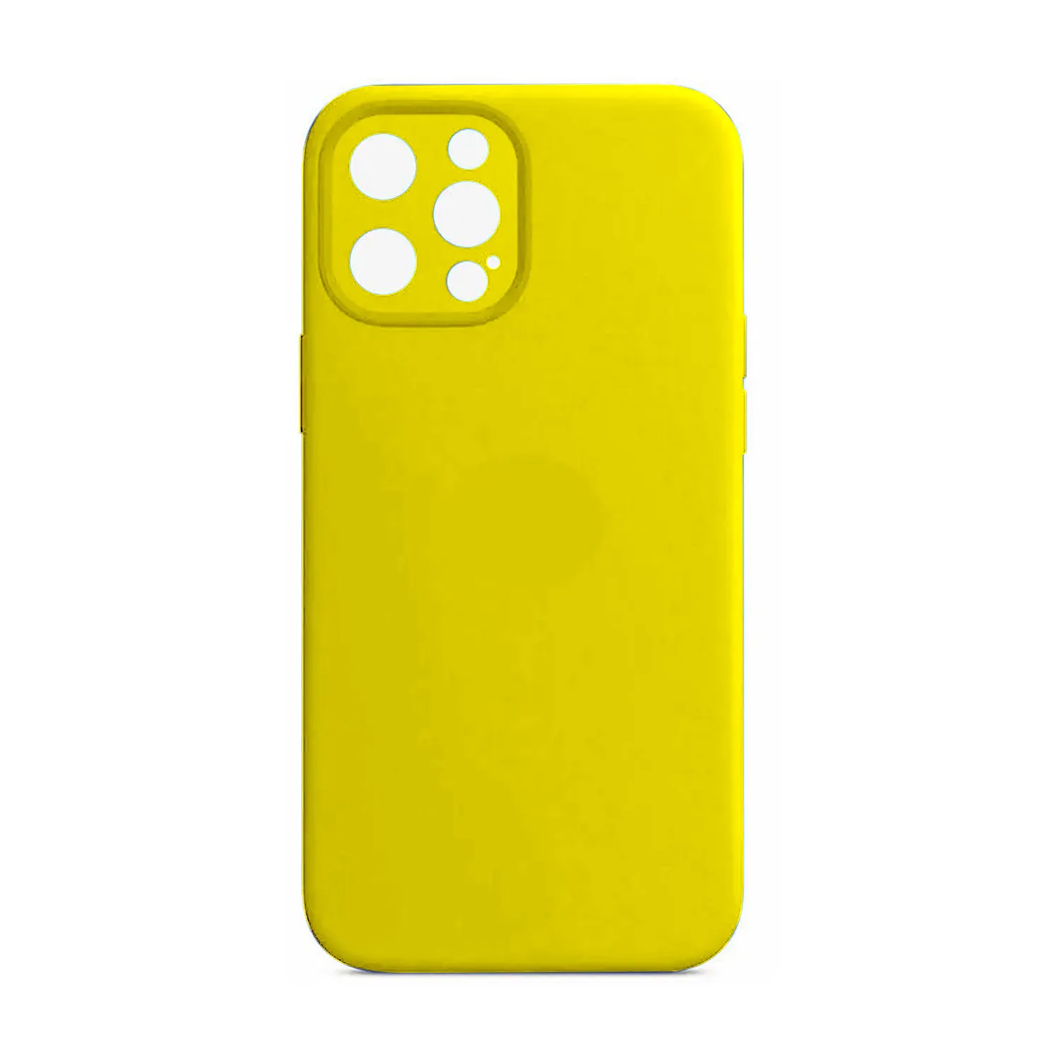 Чехол силиконовый с защитой камеры для Apple iPhone 15 Pro Max (жёлтый)