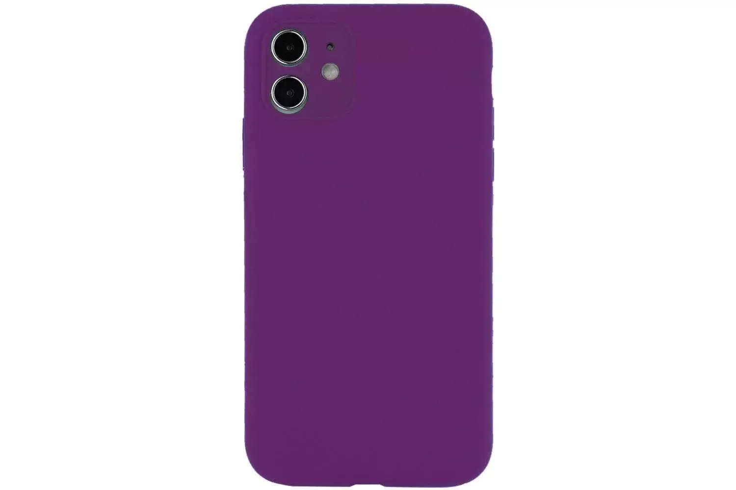 Чехол силиконовый с защитой камеры для Apple iPhone 12 (фиолетовый)