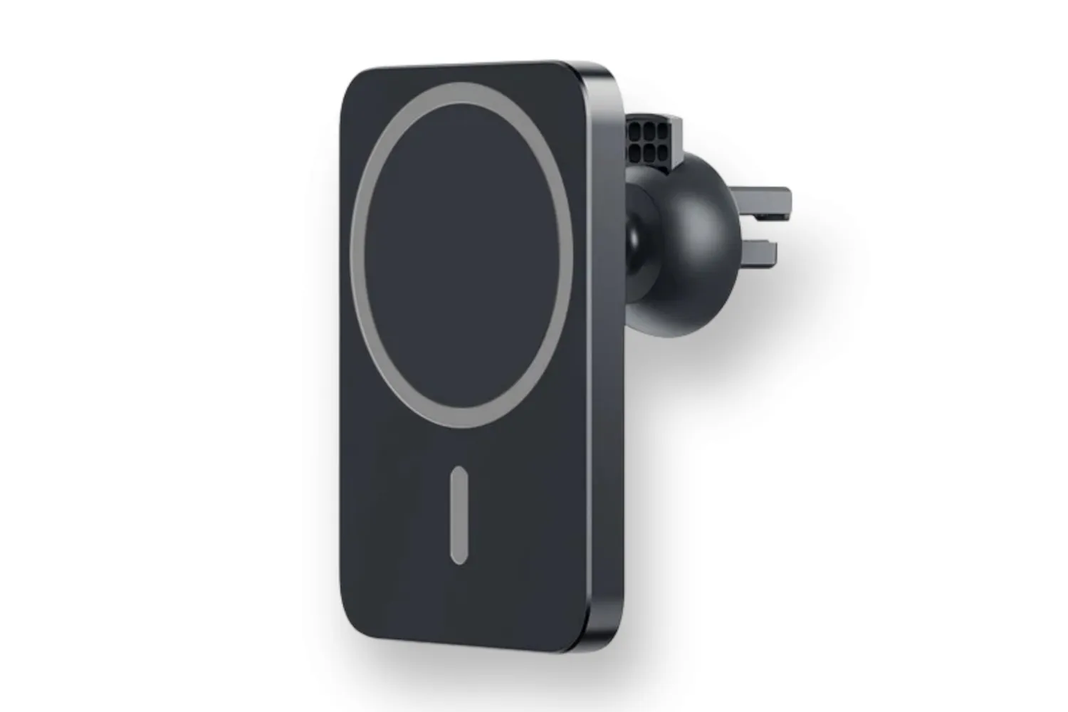 Автомобильный держатель магнитный с беспроводной зарядкой 15W MagSafe для Apple iPhone (черный)