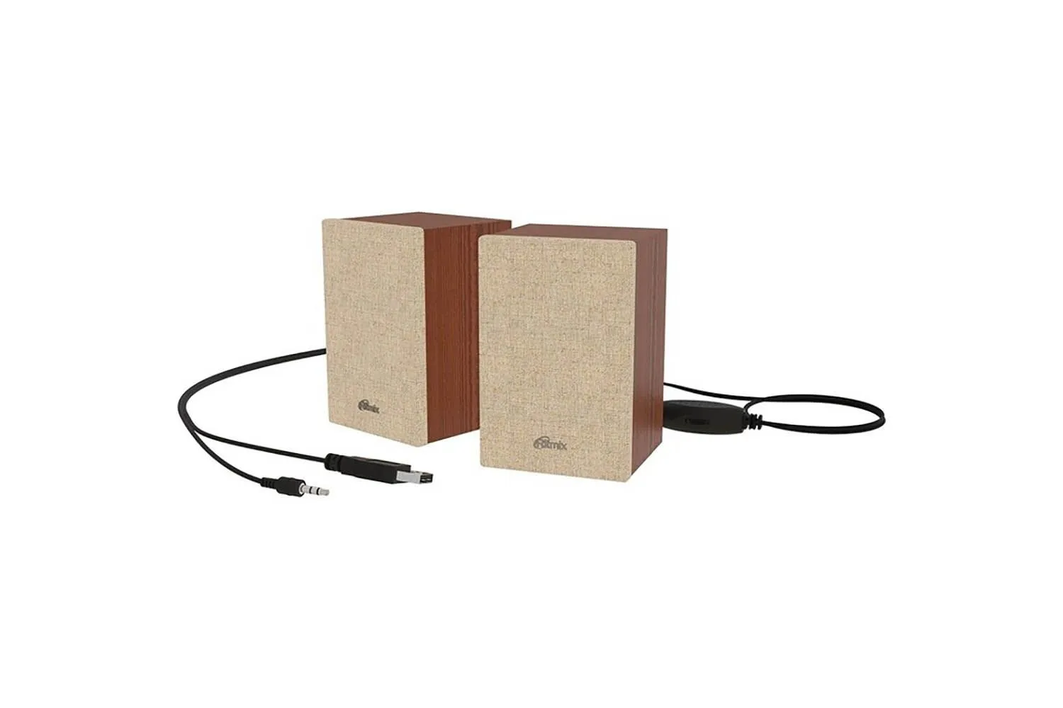 Компьютерная акустика Ritmix SP-2054w Brown-Beige, 6 Вт (2*3 Вт), 50 мм, USB, jack 3.5mm, 60-20000