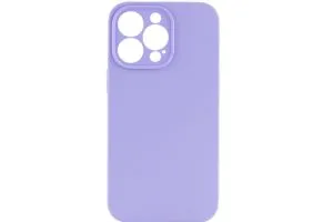 Чехол силиконовый с защитой камеры для Apple iPhone 14 Pro (лавандовый)