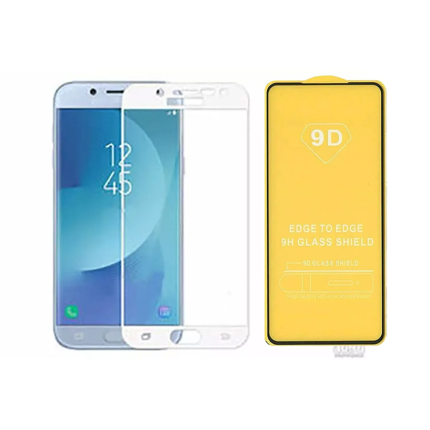 Противоударное стекло LEIWEI для дисплея Samsung Galaxy J5 J500H/DS 9D тех.упаковка (белый)
